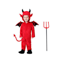 Pikkukuva 1 / 5: Lasten Halloween-asu Yesha Hupullinen Punainen Paholainen Vampyyri Show-asu Pukukoppi Härkädemonikuningas-asu Sopii korkeudelle 110-120cm