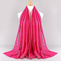 Miniatyrbilde 1 av 5: Ny mote twill preget rynket skjerf, bomull og lin hodeplagg, dame hodeplagg, skjerf Rose red