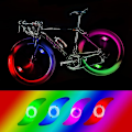 Miniatyrbilde 1 av 5: 4 X Led sykkelhjul lys, vanntett Led sykkelhjul lys med 3 blinkende moduser Led sykkelhjul lampe for voksen og barn sykkel - rød Color
