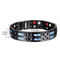 Miniatyrbillede 2 af 5: 2 stk. Titanium Power Magnetisk Armbånd, Carbon Blå Titanium Magnetisk Terapi Armbånd, Forbedrer Blodcirkulationen