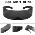 Pikkukuva 4 / 5: 80-luvun Futuristiset Visiiri Cyber Aurinkolasit Miehet Naiset Futuristiset Punk-Tyyli Cosplay Black