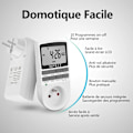 Miniatyrbillede 2 af 5: Elektrisk og digital stikkontakt-timer, digital stikkontakt-timer med tyverisikringsfunktion og stort LCD-display, sparer elektricitet, 2-pak