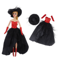 Miniatyrbild 3 av 4: Set med 3 st 30 cm Barbie dockkläder mode prinsessa kjol klänning hatt flicka kostym leksak