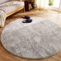 Miniatyrbillede 1 af 5: Rundt bademåtte skridsikkert shaggy badeværelse tæpper, mikrofiber shaggy tæppe, superabsorberende måtter, maskinvaskbare bademåtter, style05, 60cm Grey