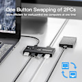 Miniatyrbild 4 av 5: Switcher Usb 3.0 Växlingsväljare 4 Portar Ut 2 Datorer Adapter Hub