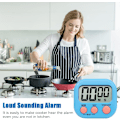 Miniatyrbillede 3 af 5: Magnetisk køkkentimer med stort LCD-display (blå), timere til madlavning, studier, høj alarm og nedtælling