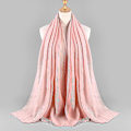 Miniatyrbilde 1 av 5: Ny mote twill preget skjerf, bomull og lin hodeplagg, dame hodeplagg, skjerf pink