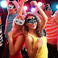 Miniatyrbilde 5 av 5: 2 stk Maskerademaske, Svart Filigran og Sølv Filigran Fancy Juler Maskerademasker for Maskeradeball