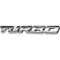 Miniatyrbilde 4 av 5: (Svart) Turbo 3D metallbilklistremer bokstaver bilkarosseribakmerke for bil