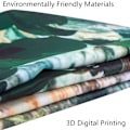 Miniatyrbillede 3 af 5: Topmail Vandtæt Bruseforhæng 3D Badeforhæng med 12 Kroge 100% Polyester Bådform og Grøn, 180*180 cm