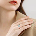 Miniatyrbild 2 av 2: Ångestring för kvinnor Fidget Ring Solros Spinner Ring Fidget Ringar för ångestlindring Stress Öppen Justerbar silver