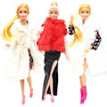 Miniatyrbilde 1 av 5: 3-delt sett med Barbie-leker for jenter, 30 cm klær og fasjonabel genser