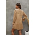 Pikkukuva 2 / 5: Kupla Hiha Chiffon Jacquard Pohja Mekko Khaki S