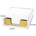Miniatyrbillede 1 af 3: 2 stk. Akryl Notitsblokholder, Moderne Klar Notitspapirholder Dispenser Memo Holder Stand Cube Skrivebord