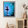 Miniatyrbild 3 av 5: DIY 5D Diamantmålning Komplett Kit Dansare, Diamantbroderi Målning Landskap efter Nummer Kit Tillbehör, Korsstygnsduk Vardagsrum Sovrum