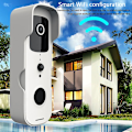 Miniatyrbillede 5 af 5: Smart trådløs dørklokke Wifi video intercom digital hjem tyverisikring dørklokke elektronisk dørvagt katteøje overvågningskamera