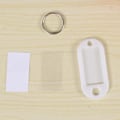 Miniatyrbillede 4 af 4: 100 stk. nøglebrikker i plast, mærker, nøgleringe, skiltemærker, bagagemærker