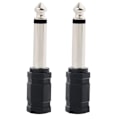 Miniatyrbilde 2 av 5: 6,5 plugg til 3,5 mono jack adapter 6,35 plugg til 3,5 hunn lydadapter 2 stk