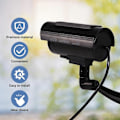 Miniatyrbillede 5 af 5: Simuleret solcelle kamera udendørs overvågning simulation falsk kamera dummy cam med LED lys sort