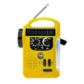 Pikkukuva 1 / 5: Taskulamppukokoinen käsikammen hätäradio 1200Mah AM/FM aurinkoradio LED-taskulampulla ja SOS-hälytyksellä ulkoiluun ja retkeilyyn