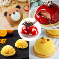 Miniatyrbillede 4 af 4: Semi Sphere Chokoladeforme 6 Hulrums Silikoneforme Til Fremstilling Af Chokoladebombe Bagning Kuppel Kage Desserter Murstensrød