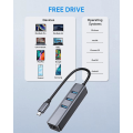 Miniatyrbild 4 av 5: Usb C till Ethernet-adapter, rj45 till Usb C Thunderbolt 3/typ-c Gigabit Ethernet LAN-nätverksadapter, kompatibel
