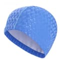Pu-belagd simmössa för män och kvinnor, blank hajskinnsdesign, elastisk Blue