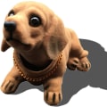 Miniatyrbilde 2 av 4: Bobblehead-pynt, harpikspryd i resin, hundepynt til dashbordet
