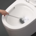 Pikkukuva 4 / 5: WC-harja, amme ja pitkä kahva, muovinen WC, kiinteäharjainen WC-harja WC-puhdistukseen, syväpuhdistus (harmaa)