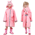 Pikkukuva 2 / 5: Lasten poncho, taapero poncho hupulla, vedenpitävä sadetakki, 3D-sarjakuva lasten sadetakki, sopii tytöille pojille pinkki