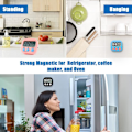Miniatyrbillede 5 af 5: Magnetisk køkkentimer med stort LCD-display (blå), timere til madlavning, studier, høj alarm og nedtælling