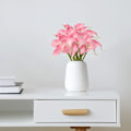 Miniatyrbillede 4 af 5: Kunstig Calla Lily 10 stk Orange Blomster Kunstige Lillier Blomsterbuket Falske Calla Lillier Plante Dcor Til Blomsterarrangement Bryllup, Braidal, H 5 10pcs