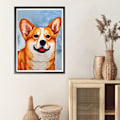 Miniatyrbild 3 av 5: DIY 5D Diamantmålning Komplett Kit Hund, Diamantbroderi Målning Djur efter Nummer Kit Tillbehör, Korsstygnsduk Vardagsrum Sovrum Vägg