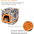 Miniatyrbilde 4 av 5: Varm seng for hamster og marsvin, plysjhus, fuglerede, hengekøye om vinteren for å forhindre små dyr fra huler 20 x 20 x 20 cm