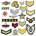 Miniatyrbild 1 av 5: 20-pack US Army broderad patch - Sergeant Rank - Sy på axelpatch