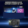 Miniatyrbillede 5 af 5: HY320 Projektor Retro Spillekonsoller 30000+ Spil H713 Android11 2.4G+5G WIFI6 3D Spilprojektor Understøtter 2 Spillere EU Stik