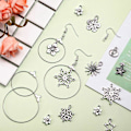 Miniatyrbillede 2 af 5: Øreringe Hoops til smykkefremstilling, 40 stk. 2 farver 40mm Øreringefremstillingskit Bulk Beading Hoops Øreringe Finding Round