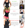 Miniatyrbillede 4 af 5: Kvinde Underbust Korset Taljetræner Body Shaper Vest Med Justerbare Stropper XL