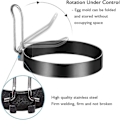 Miniatyrbild 5 av 5: 2-pack äggringar, non-stick äggringar, pocherade äggringar, äggfriteringsringar (10,2 cm 2,1 cm)