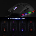 Miniatyrbild 4 av 5: Lätt trådad datormus 5 RGB bakgrundsbelyst 7200DPI Typ C möss för Apple MacBook Pro 2017/2016 Svart