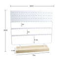 Miniatyrbillede 2 af 2: 144 hullers øreringholder stativ smykker display stud opbevaringsstativ Black