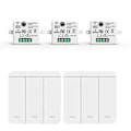 Pikkukuva 1 / 5: 3 KPL Langaton Valokytkin RF 433Mhz Rele Vastaanotin 2x 3-osaisella Paneelikytkimellä LED-Kauko-ohjain LED-lampulle