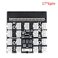 Miniatyrbillede 4 af 5: Breakout Board 17 Port 6Pin LED Display Power Module Server Card 6Pin til 8Pin Kabel til 1200W 750W PSU GPU BTC Mining