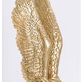 Miniatyrbillede 2 af 5: Religiøs have statue, engel og forløsnings mindesmærke statue, polyesterharpiks, antik sten, guld trompet