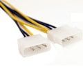 Miniatyrbild 3 av 3: Dual Molex Lp4 4-stifts till 8-stifts PCI-E Express-omvandlare Adapter Strömkabel