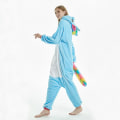 Miniatyrbillede 2 af 3: Unisex Flannel Dyre Pyjamas En-delt Nattøj Hoodie Natdragt Fest Cosplay Dyr Siamese Pyjamas L