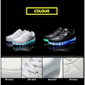 Miniatyrbild 3 av 5: USB-laddningsbara lysande skor Sport LED-skor Dans-sneakers Black 40