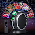 Miniatyrbillede 4 af 5: LED laser stemningslampe, projektorlampe, natlampe, musiklampe, farve dekorationslampe, stjernehimmellampe, LED lampe, RGB gaming lampe, sort