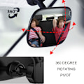 Pikkukuva 4 / 5: Baby Car Mirror, 360° Rotation Baby Car Rear View Mirror, Baby Rear View Mirror with Clip, Baby Monitoring for Rear Seat for Wide View Safety Rear Seats