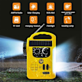 Pikkukuva 5 / 5: Taskulamppukokoinen käsikammen hätäradio 1200Mah AM/FM aurinkoradio LED-taskulampulla ja SOS-hälytyksellä ulkoiluun ja retkeilyyn